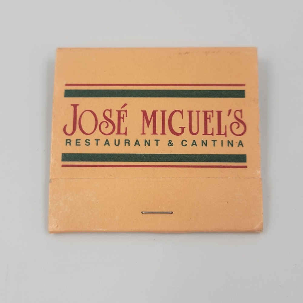 Vtg 90s Matchbook: Jose Miguel's Restaurant - Lees Summit, MO - New Unstruck